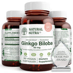 Natural Nutra Ginkgo Biloba Brain Support - 60 Capsules