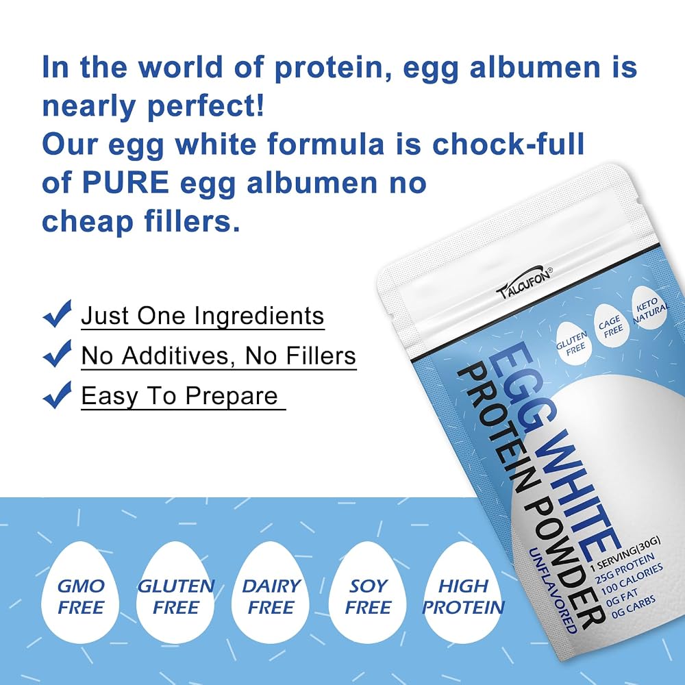 Talcufon Egg White Protein Powder Unflavored - 227g - image 4