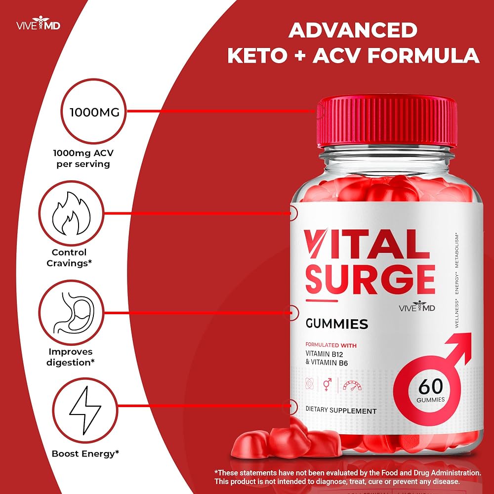 VIVE MD Vital Surge ACV Gummies 1000mg Apple Cider Vinegar - 300 Count - image 5