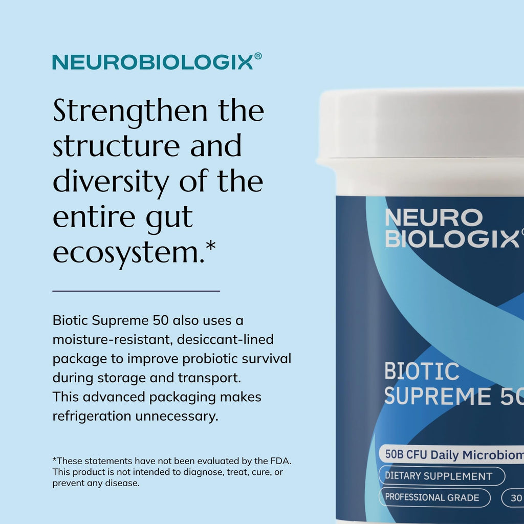 Neurobiologix Biotic Supreme 50 Billion CFU Probiotics - 30 Capsules - image 4