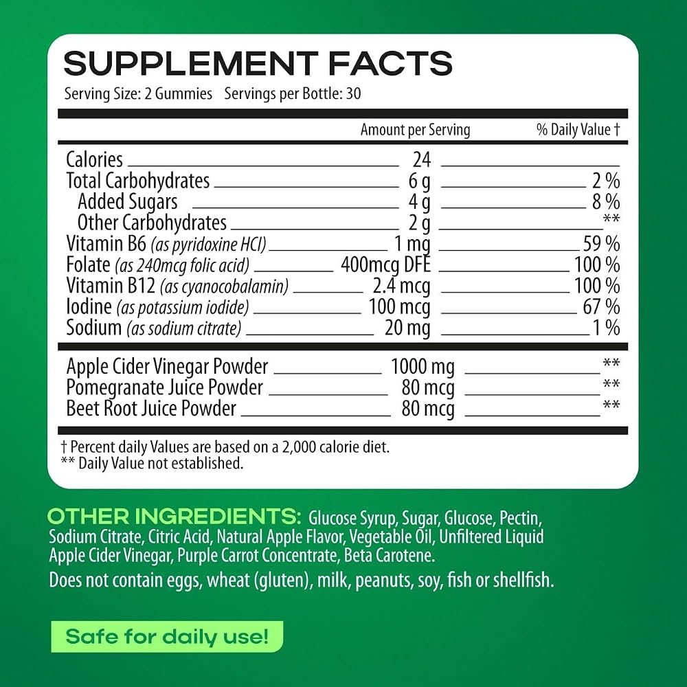 Wellneco Apple Cider Vinegar Gummies 1000 mg - 120 Count - image 2