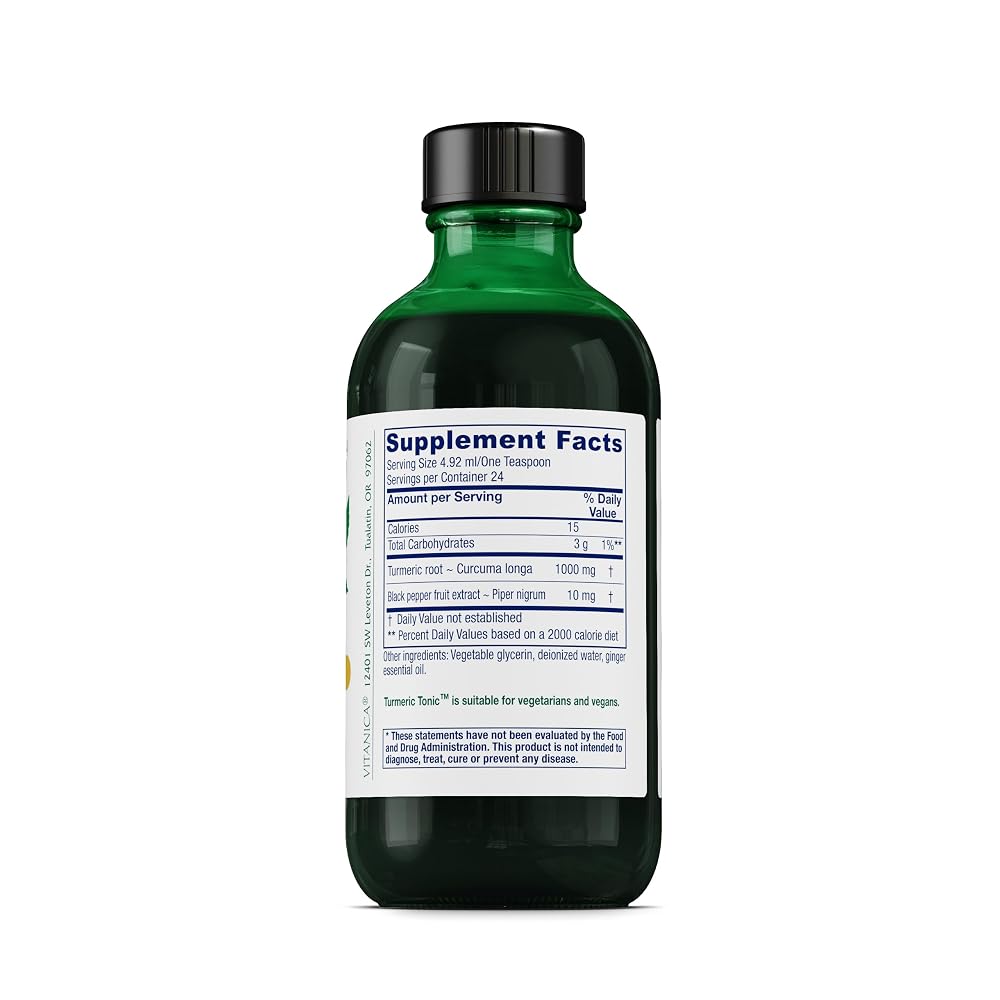 Vitanica Turmeric Tonic Liquid Curcumin - 4 fl oz - image 2