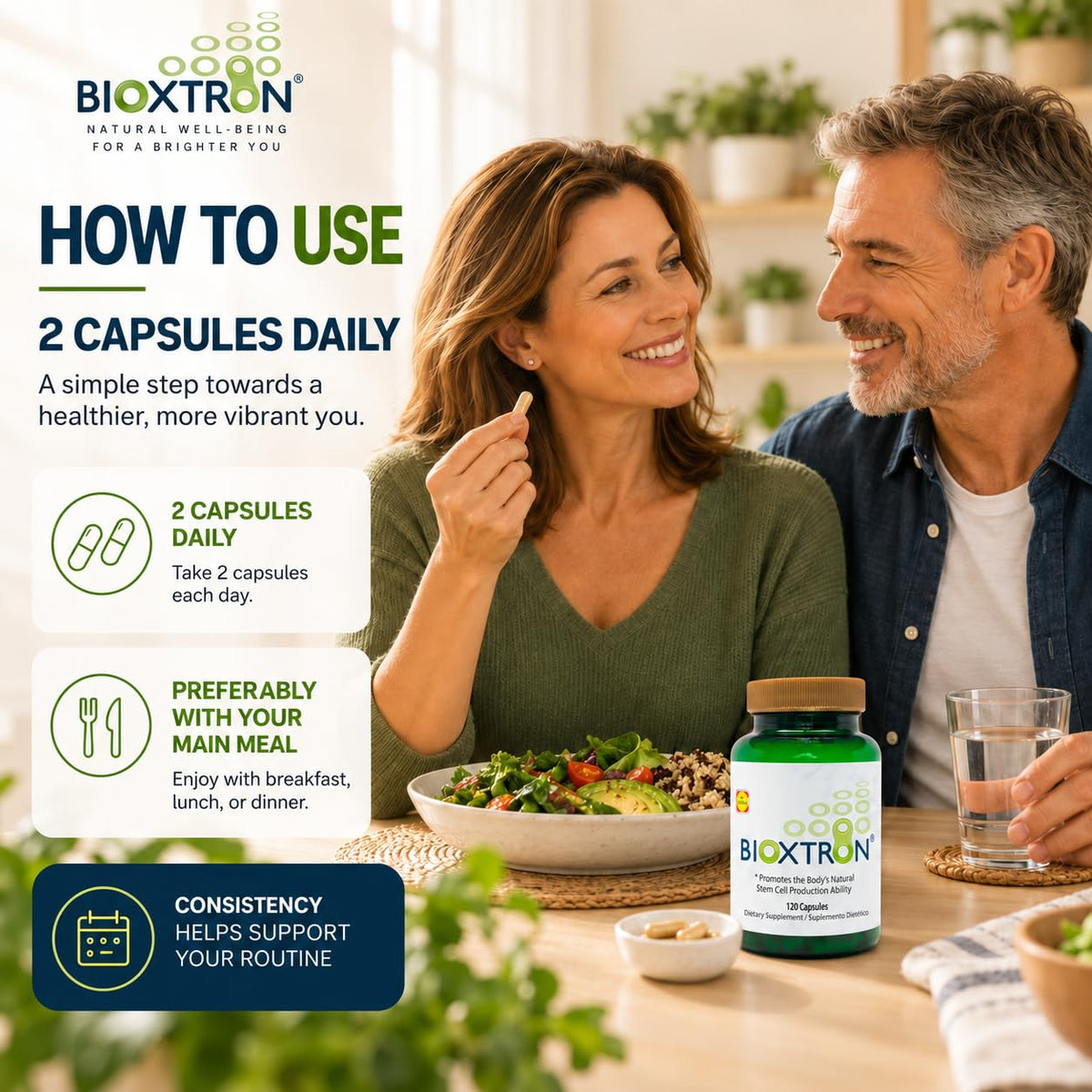 Bioxtron Natural AFA Stem Cell Supplement - Joint Support & Muscle