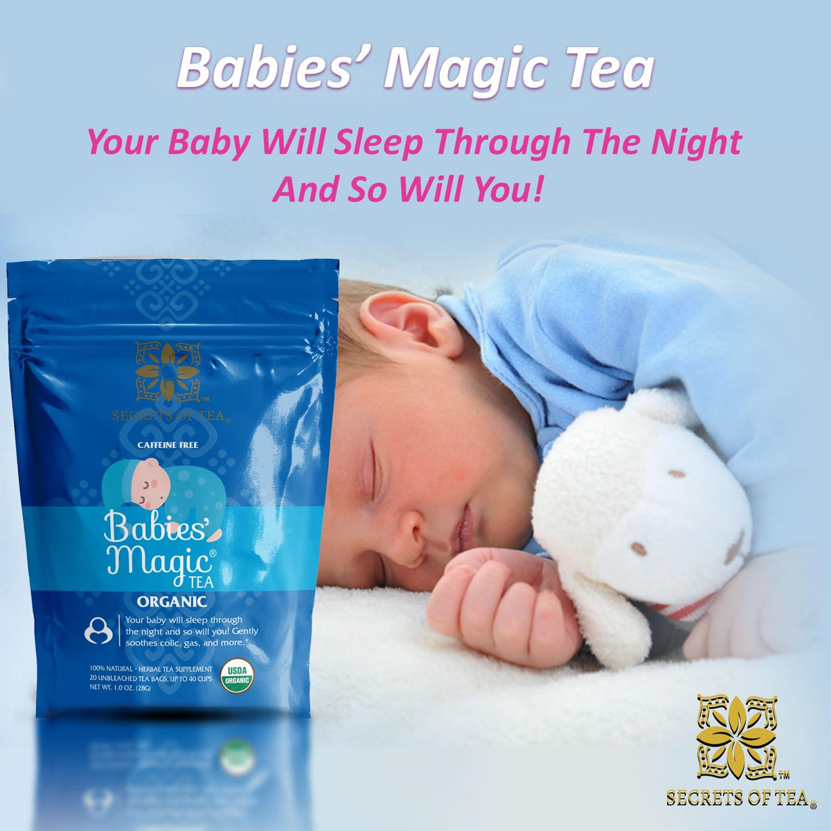 Babies' Magic Tea Organic Baby Colic Tea - 80 Teabags - image 2