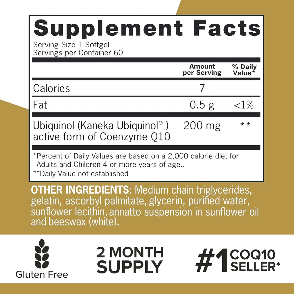 Qunol Ubiquinol Extra Strength, 200 mg