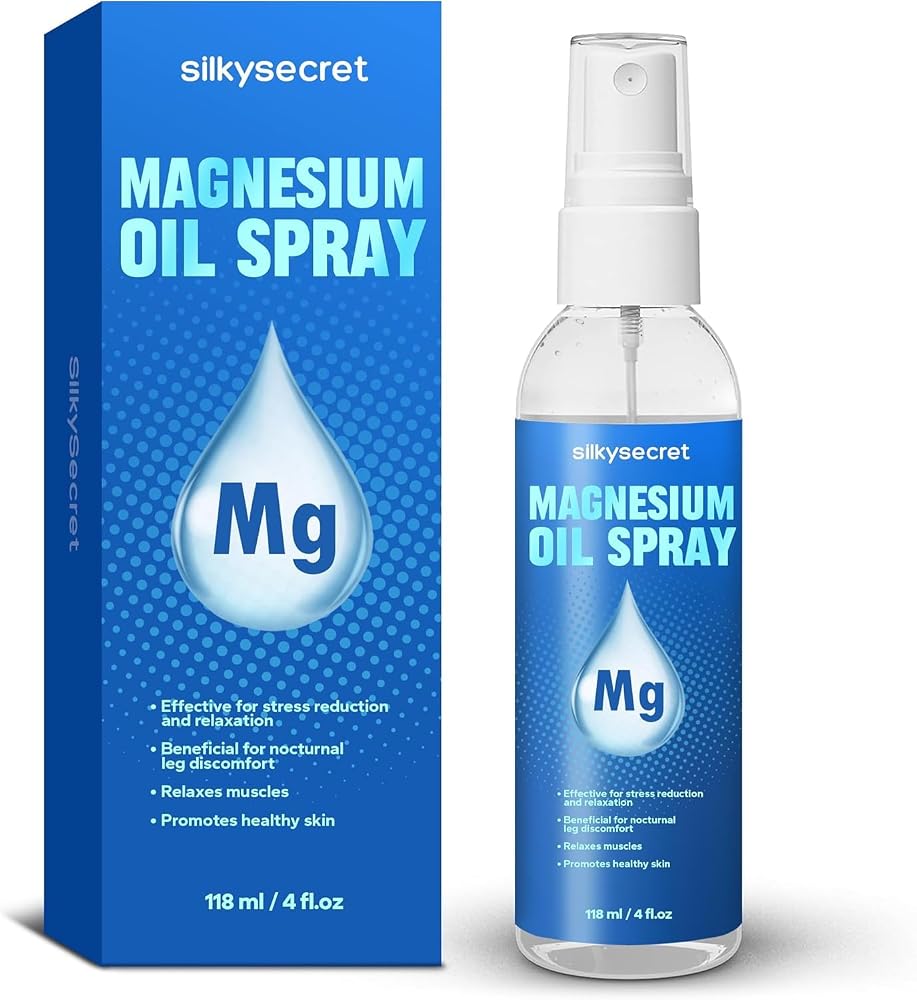 SilkySecret Pure Magnesium Oil Spray - 4 Fl Oz