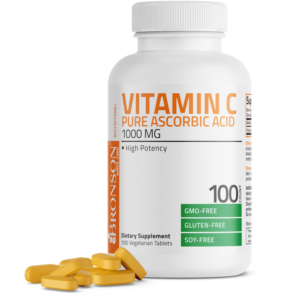 Bronson Vitamin C 1000 mg Premium Non-GMO Ascorbic Acid