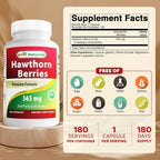 Best Naturals Hawthorn Berry 565 mg - 360 Capsules - image 2
