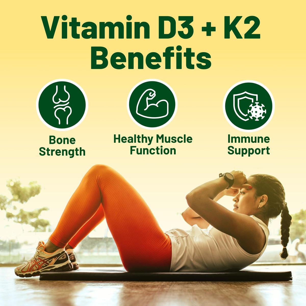 Vegan Vitality Vitamin D3 K2 4000IU with Coconut Oil - 60 Capsules - image 2