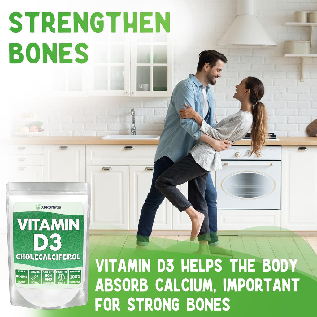 XPRS Nutra Vitamin D3 Powder (Cholecalciferol) - Unflavored VIT D