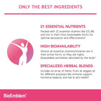 BioEmblem Women's Multivitamin with 21 Nutrients - 90 Capsules - image 2
