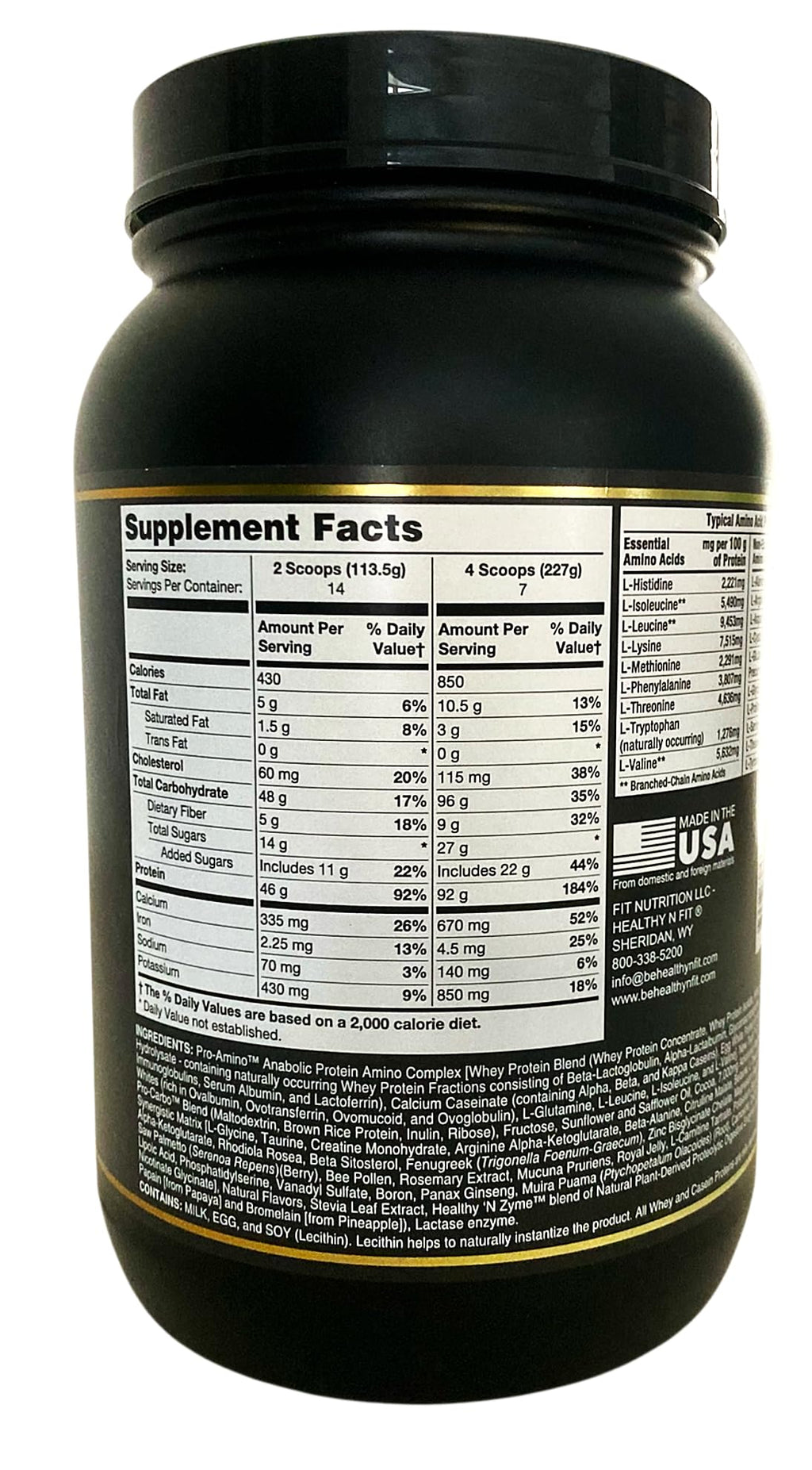 Healthy 'N Fit A. Muscle Chocolate Protein Mass Gainer - 3.5 lb - image 4