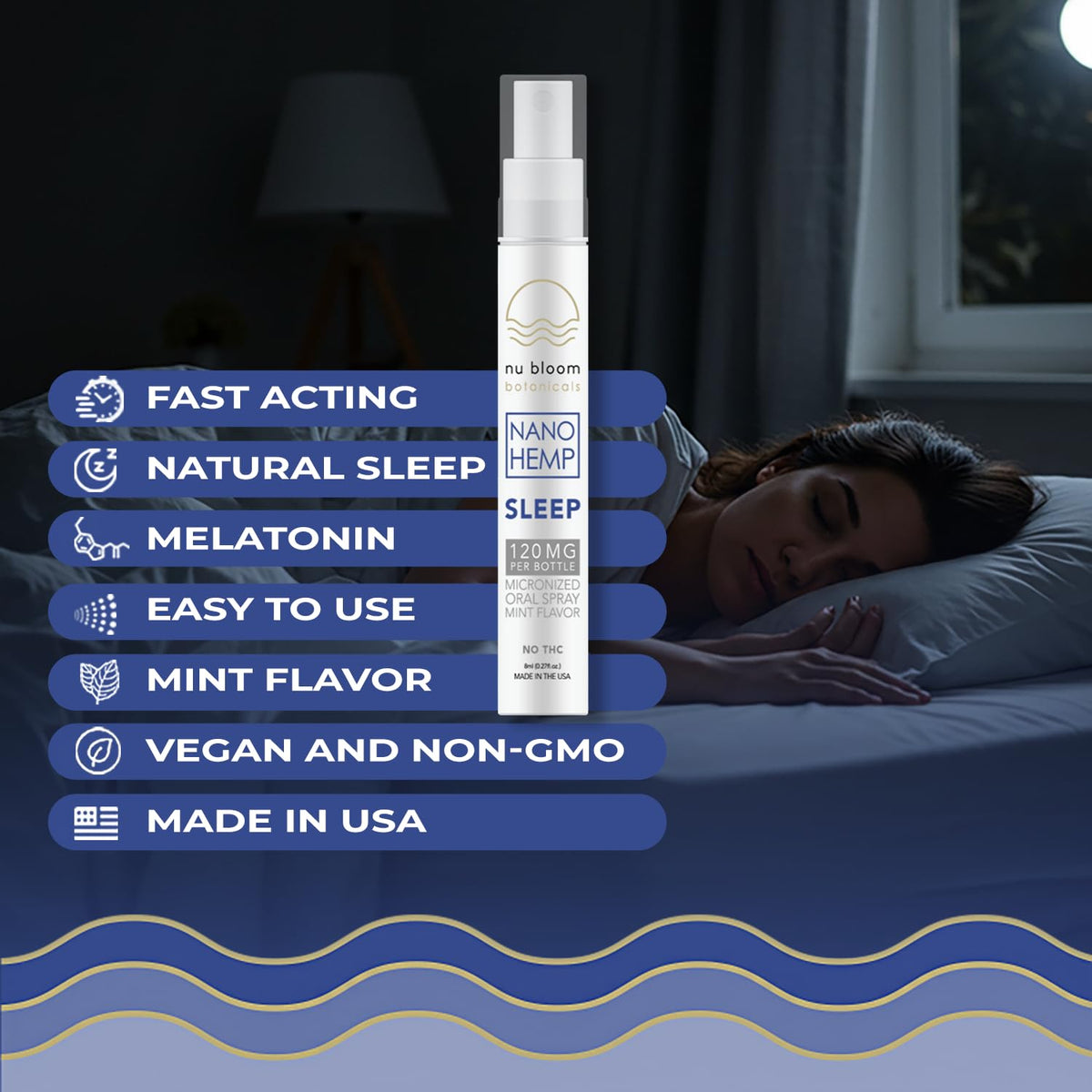 Nu Bloom Botanicals Sleep Spray with Melatonin - 8 mL - image 3