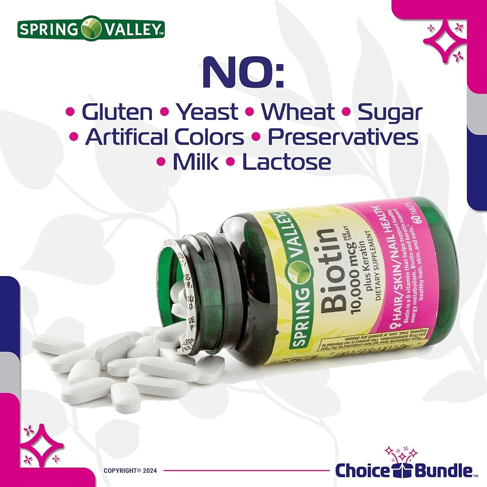 Choice Bundle Spring Valley Biotin Softgels 1000mcg Dietary