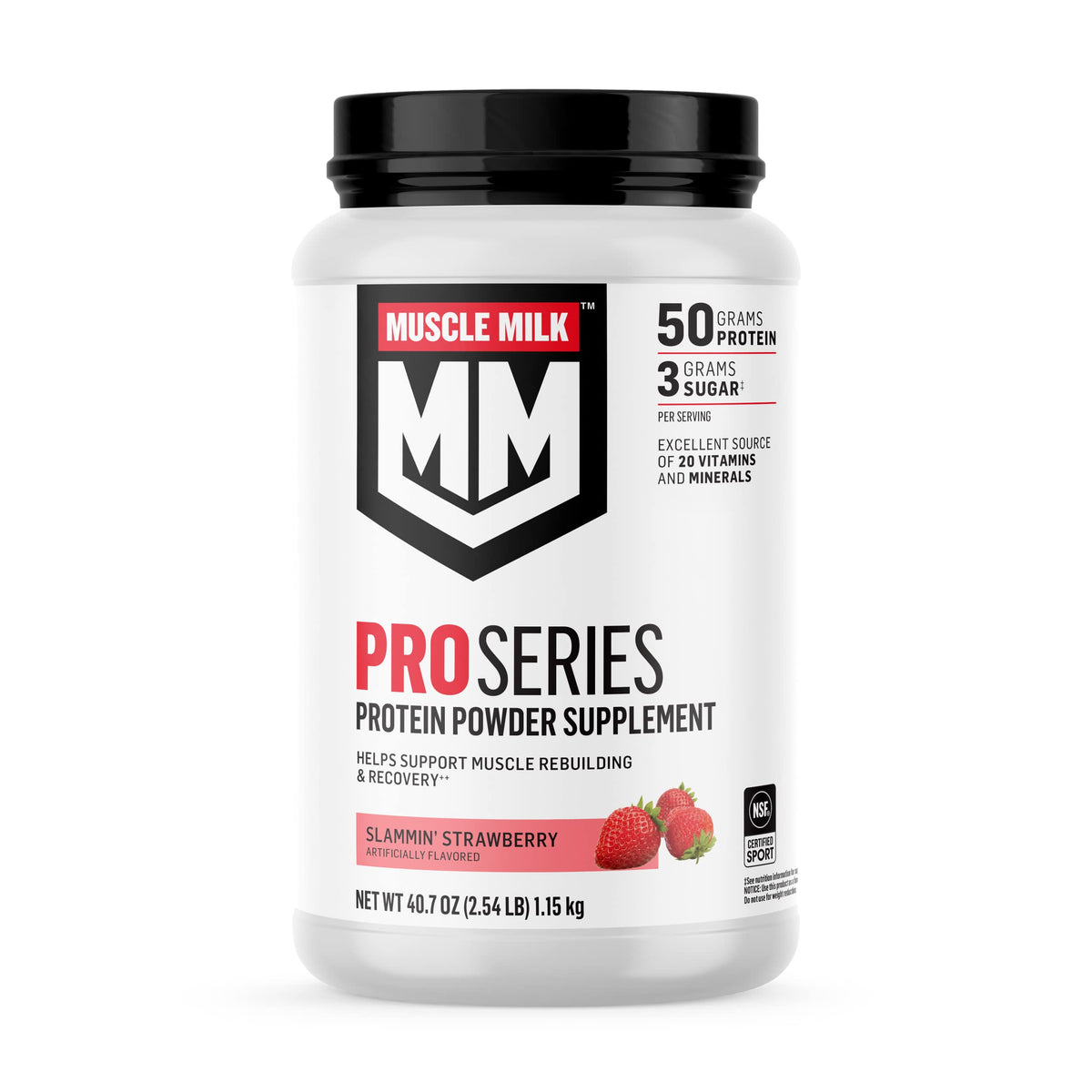 Muscle Milk Pro Series Protein Powder Slammin' Strawberry - 2.54 lb