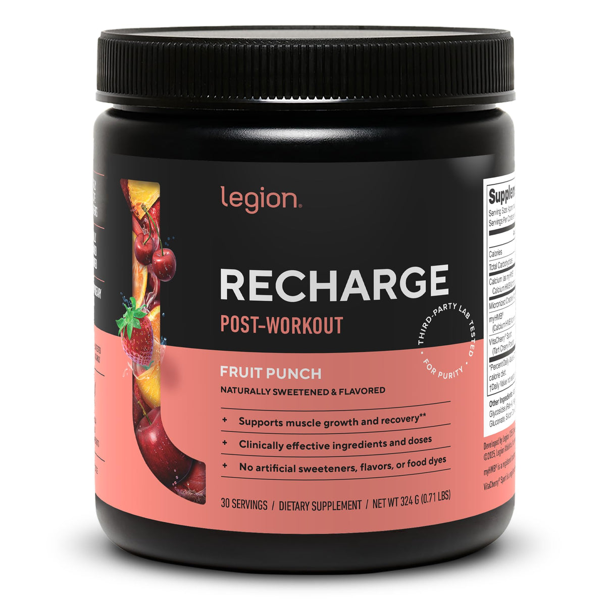Legion Recharge Creatine Post-Workout Recovery Powder - 30 Servings