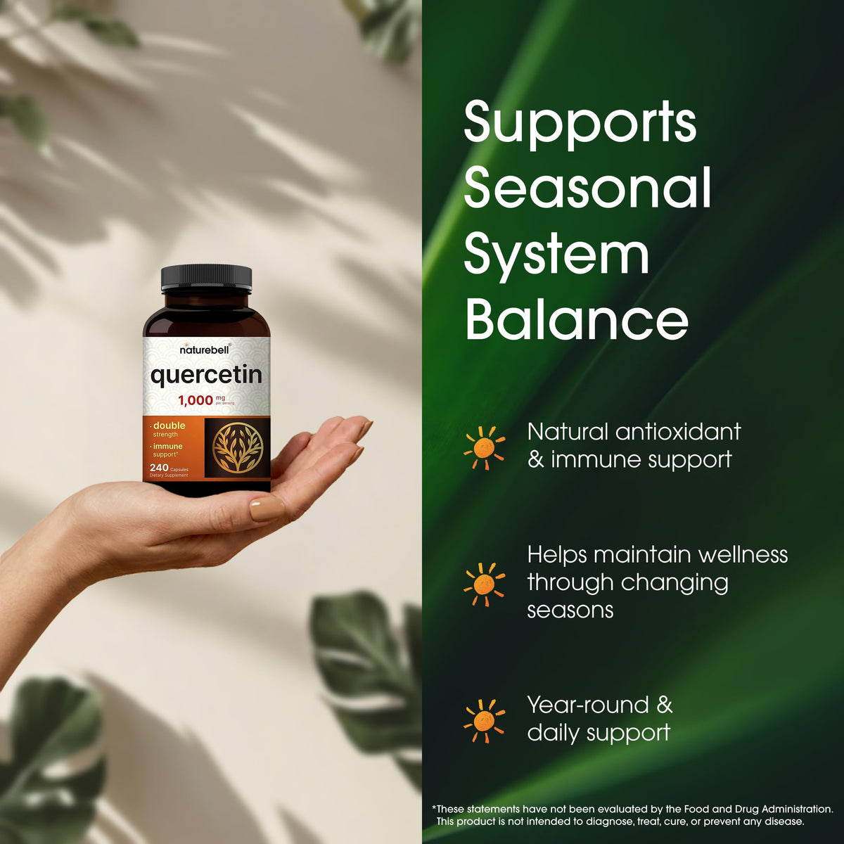 NatureBell Quercetin 1,000mg - 240 Capsules - image 4