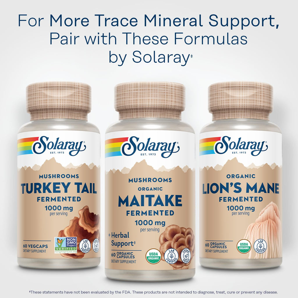 SOLARAY Organic Maitake 1000 mg Fermented - 60 Capsules - image 6