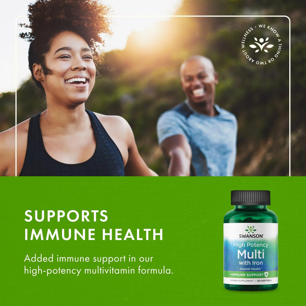 Swanson Multi High Potency Immune Support - 120 Softgels - image 6