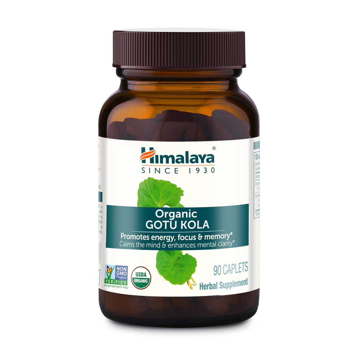 Himalaya Organic Gotu Kola Capsules for Focus & Memory - 90 Caplets