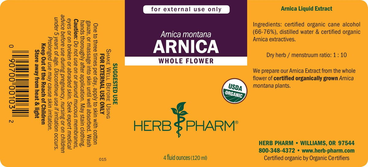 Herb Pharm Certified Organic Arnica Liquid Extract - 1 Fl Oz - image 8