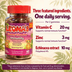LEONA'S Immunity Gummies for Kids, Natural Grape Flavor - 60 Count - image 2