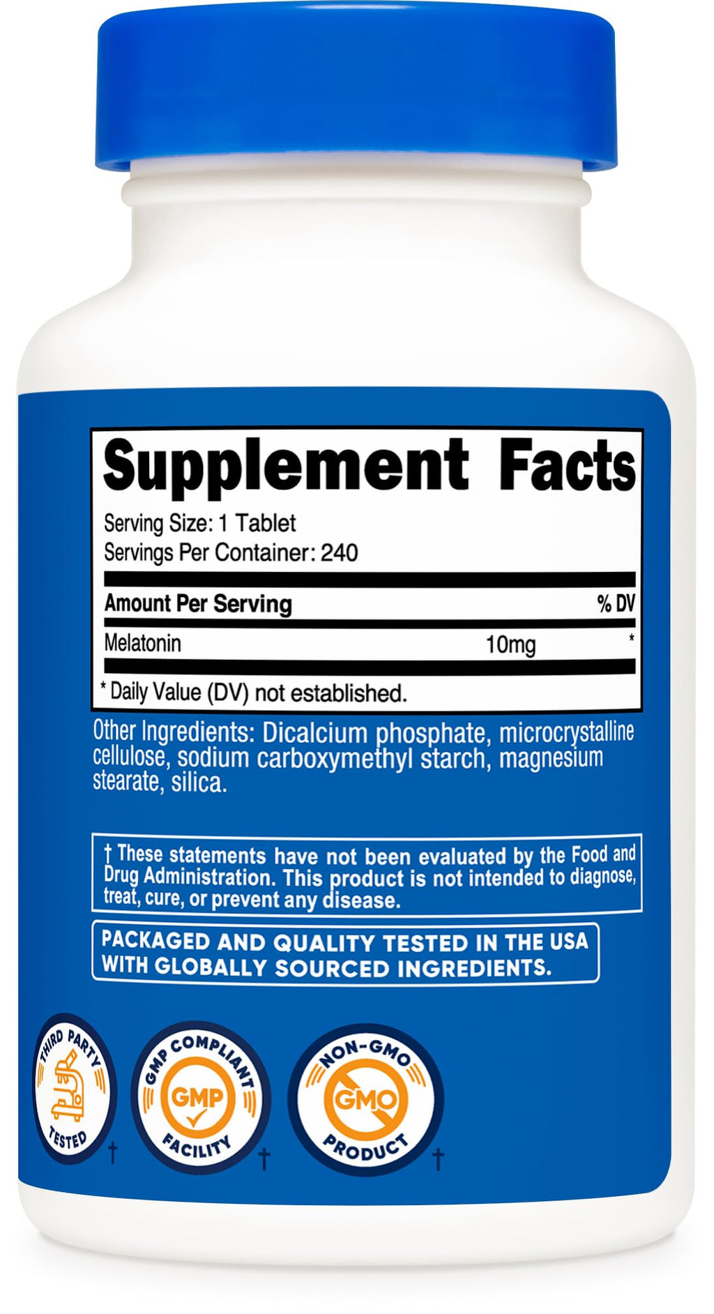 Nutricost Melatonin 10mg Sleep Support - 240 Tablets - image 5