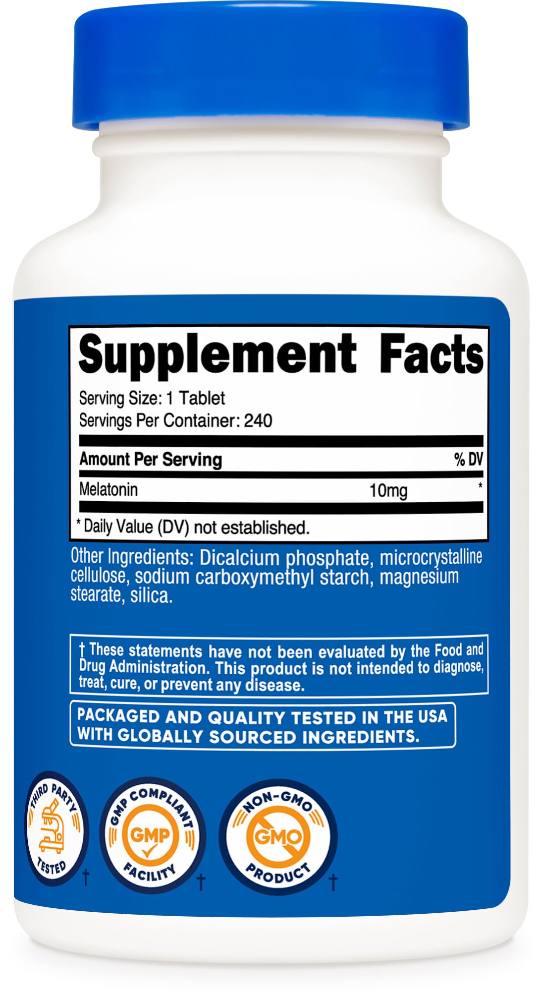 Nutricost Melatonin 10mg Sleep Support - 240 Tablets - image 5