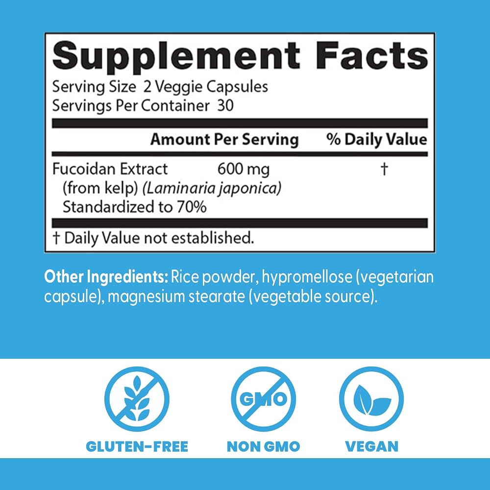 Doctor's Best Fucoidan Supplement for Immune Support - 60 Vegetarian Capsules - image 4