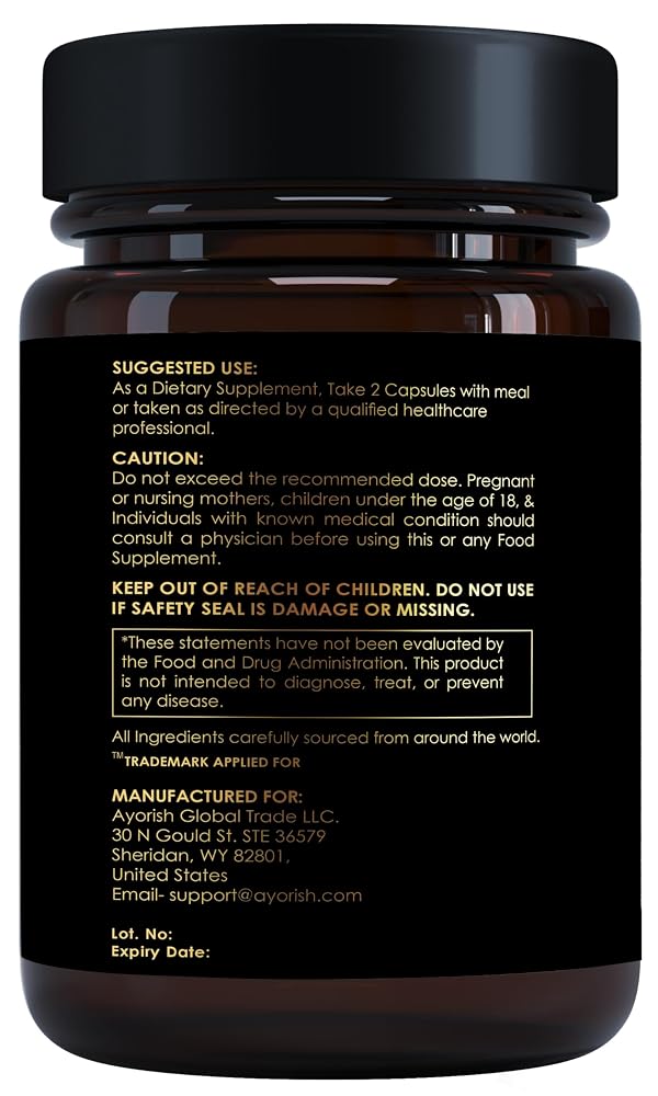 Ayorish Berberine with Ceylon Cinnamon & Turmeric - 120 Capsules - image 3