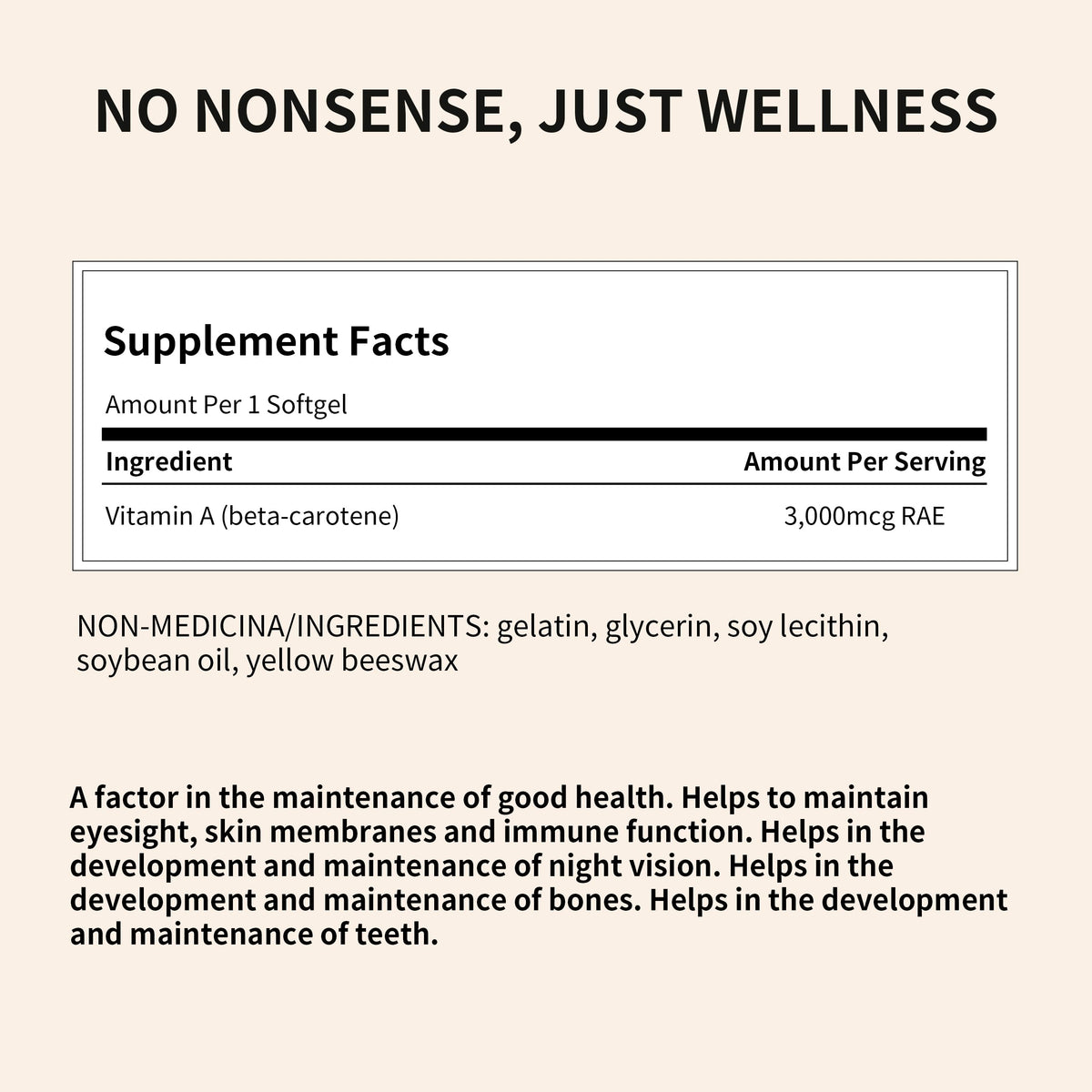 Beta-Carotene 10000iu 250s by Total Natural