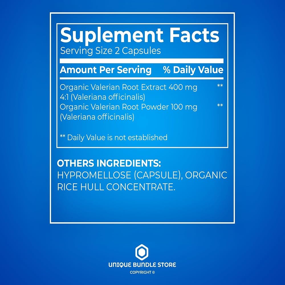 Unique Bundle Store Valerian Root 500 mg