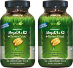 Irwin Naturals High Potency Mega D3 & K2 + Turmeric Extract