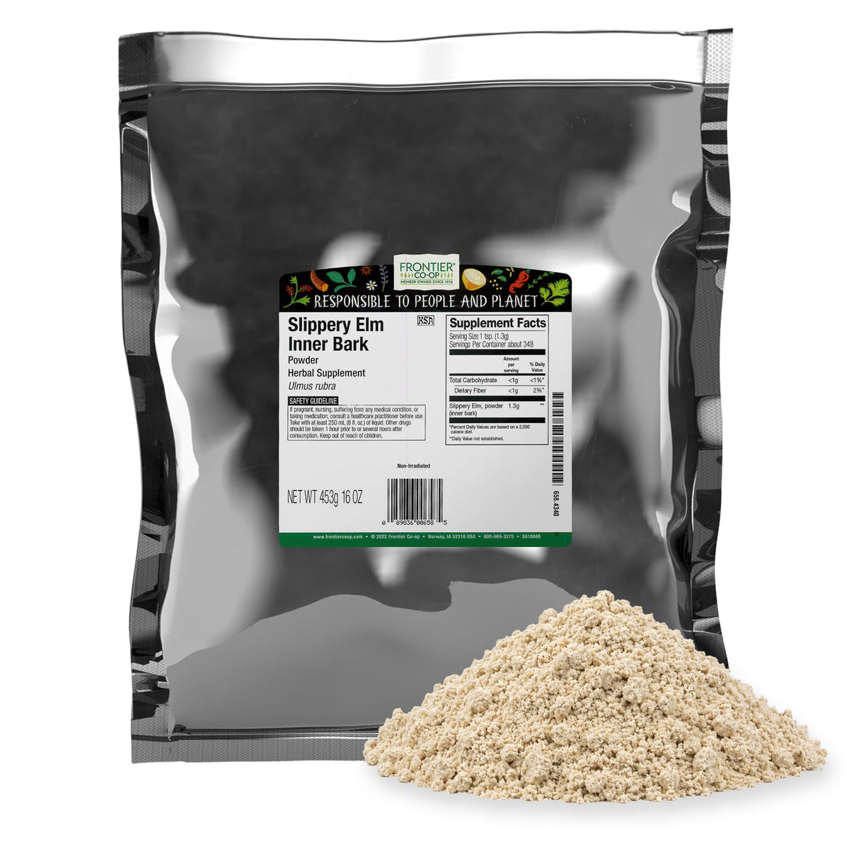 Frontier Co-op Ground Wildcrafted Slippery Elm Inner Bark - 1 lb