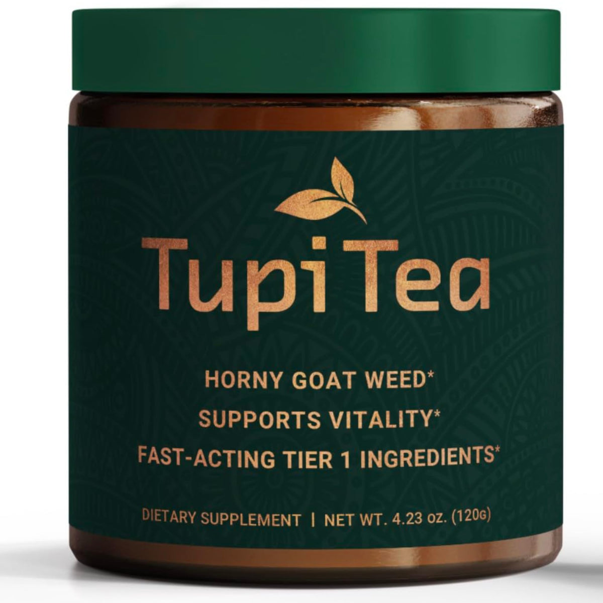 Tupi Tea Horny Goat Weed Powder with Maca Root & Tribulus - 4.23 oz