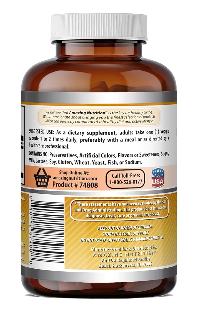 Amazing Nutrition Maca 500 Mg 10:1 Extract - 250 Vegetarian Capsules - image 5