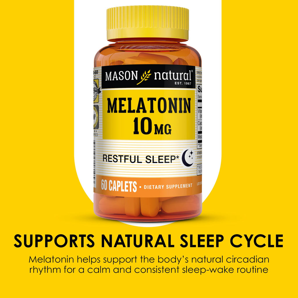 MASON NATURAL Melatonin with B6 and Calcium - Natural Sleep Aid