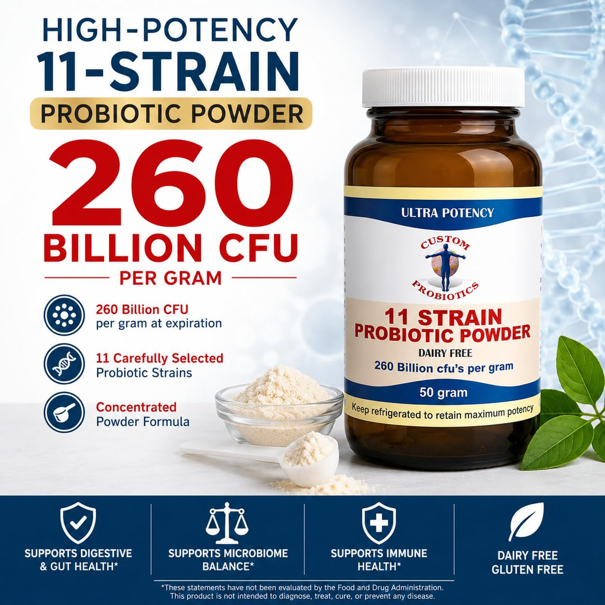 Custom Probiotics 11-Strain Powder