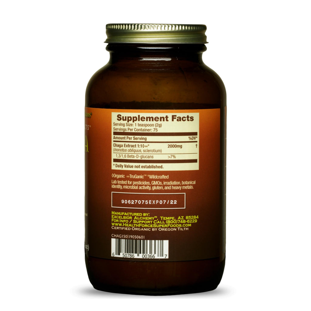 HEALTHFORCE SUPERFOODS Integrity Extracts Chaga Powder - 150 Grams - image 2