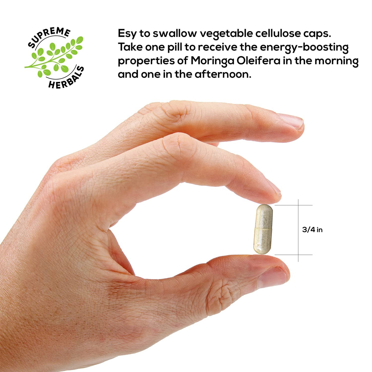SUPREME HERBALS Moringa Leaf Powder Capsules Organic - 120 Capsules - image 8