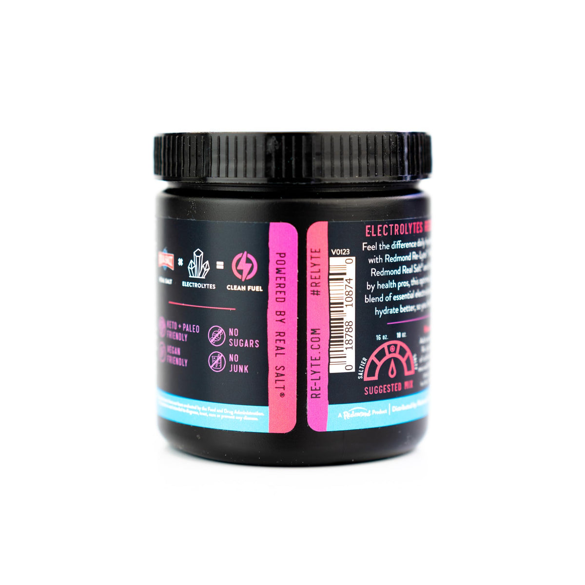 REDMOND Re-Lyte Electrolyte Drink Mix, 30 serving SMALL 6.88oz jar