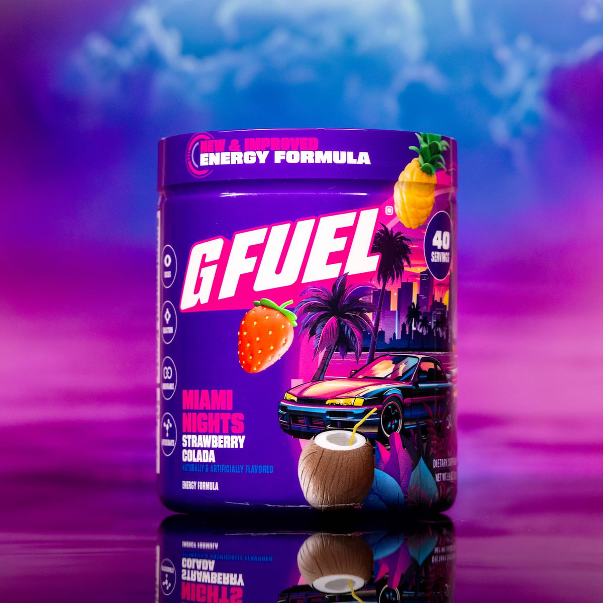 G Fuel Miami Nights 2.0 Energy Drink Powder - 40 Servings - image 3
