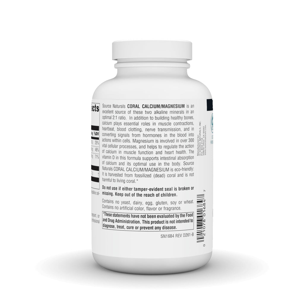 Source Naturals Coral Calcium/Magnesium 2:1 Ratio Capsules