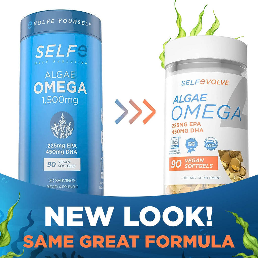 selfevolve Algae Omega 3 1500mg Vegan Softgels - 90 Count - image 7