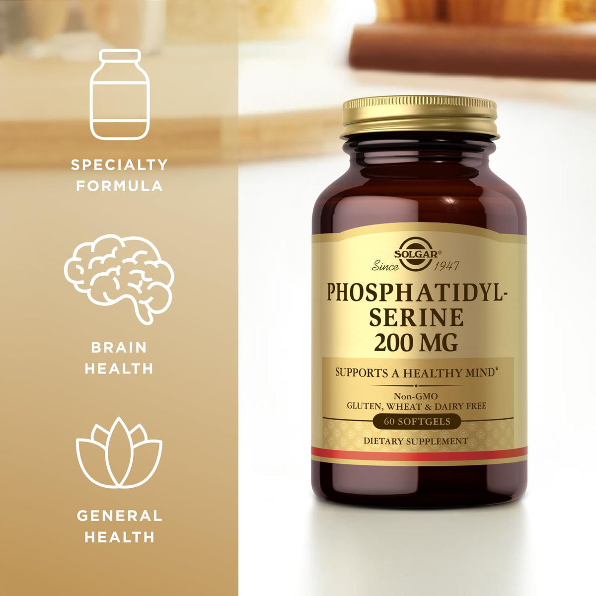 Solgar Phosphatidyl-Serine 200 mg Brain Health - 120 Softgels - image 4
