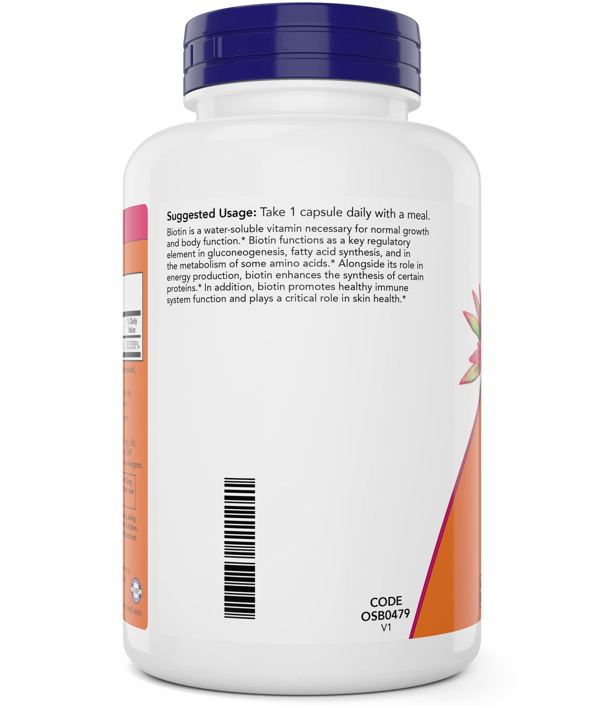 NOW Foods Extra Strength Biotin 10,000mcg - 200 Vegetarian Capsules - image 3