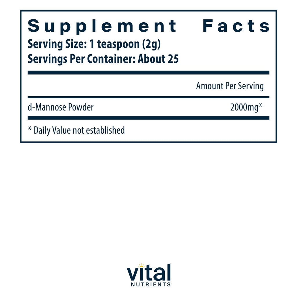 Vital Nutrients Mannose Powder - 50g - image 2