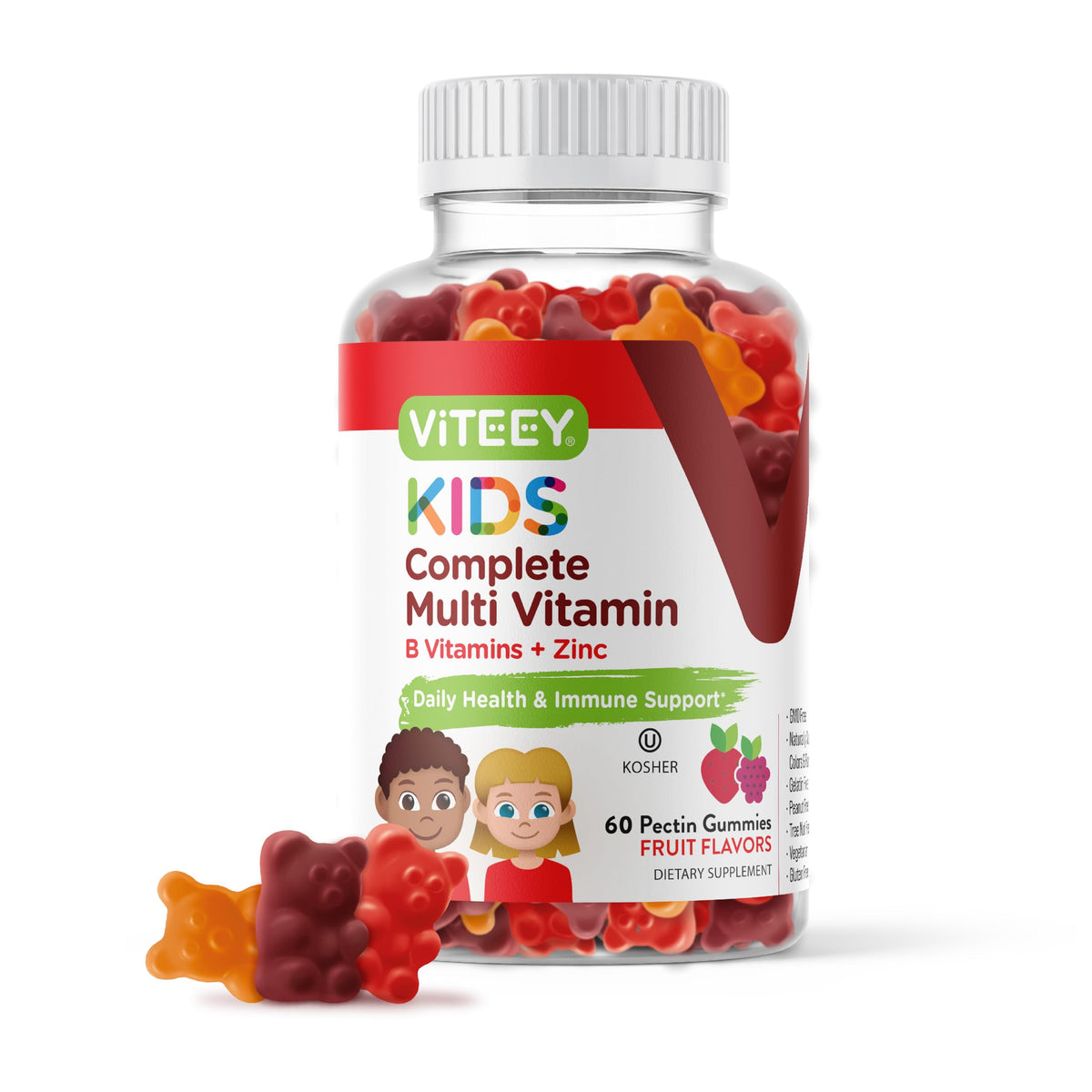 Viteey Kids Complete Multi Vitamin Gummy with Zinc Plus B Vitamins