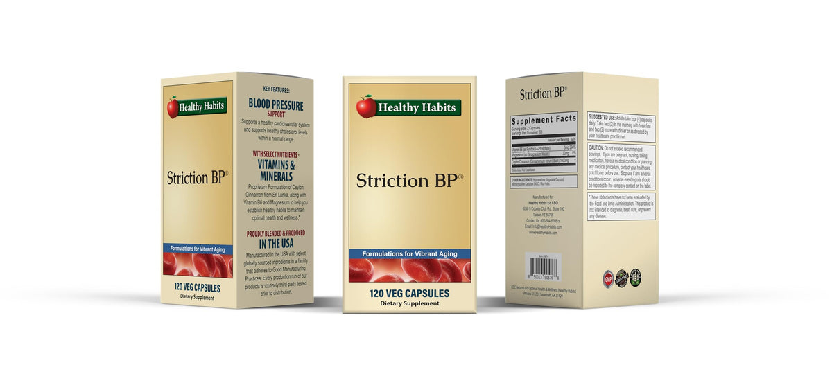 Healthy Habits StrictionBP - 120 Vegetarian Capsules - image 2