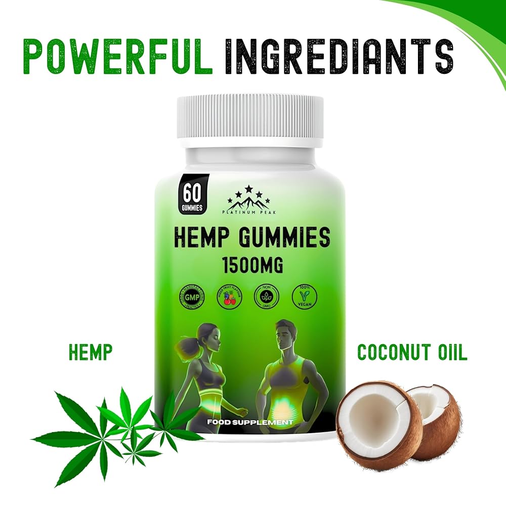 platinumpeak Platinum Peak Hemp Gummies 1500mg for Sleep - 60 Gummies - image 5